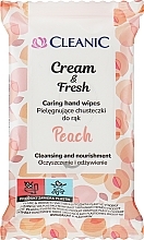 Fragrances, Perfumes, Cosmetics Peach Refreshing Wet Wipes - Cleanic Cream & Fresh Peach