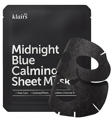 Soothing Face Mask - Klairs Midnight Blue Calming Sheet Mask — photo N1