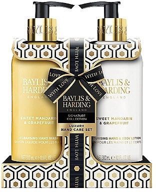 Set - Baylis & Harding Sweet Mandarin & Grapefruit Luxury Hand Care Gift Set (h/wash/300 + h/b/lot/300ml) — photo N1