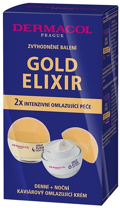 セット - Dermacol Gold Elixir (f/cream/50ml + f/cream/50ml) — photo N1