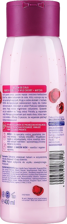 Wild Cherry & Matcha Tea Body Lotion - Perfecta Bubble Tea Wild Cherry & Matcha Tea Body Lotion — photo N2