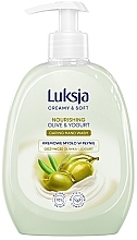 Liquid Cream Soap "Olive & Yoghurt" - Luksja Creamy & Soft Olive & Yoghurt Hand Wash — photo N1