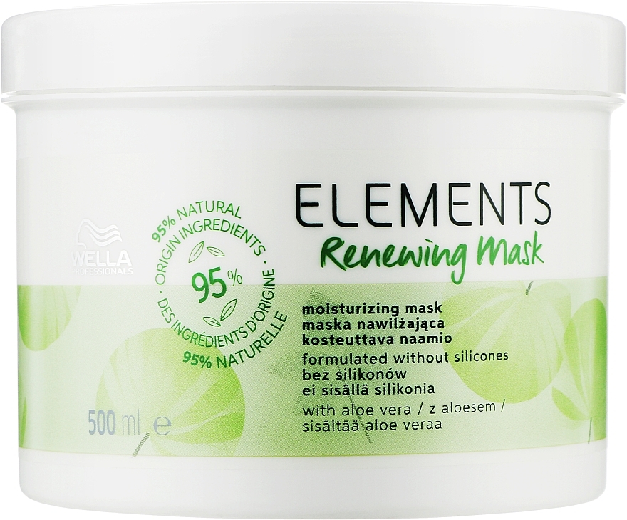 Moisturizing & Renewal Mask for All Hair Types - Wella Professionals Elements Renewing Mask — photo N5