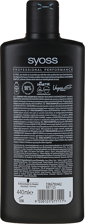 Chemically Damaged Hair Shampoo - Syoss Salon Plex Shampoo For Stressed, Damaged Hair Sakura Blossom — photo N2