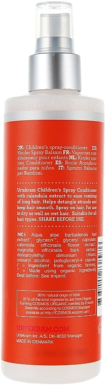 Gentle Calendula Conditioner Spray for Kids - Urtekram Children Calendula Spray Conditioner — photo N2