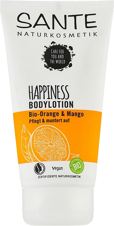 Body Bio Lotion "Orange & Mango" - Sante Happiness Orange & Mango Body Lotion — photo N2