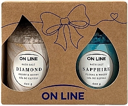 Set - On Line Bath Salt Set Diamond + Sapphire (bath/salt/2x600g) — photo N1