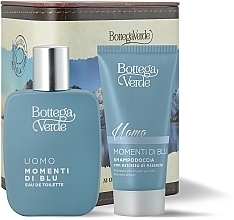 Fragrances, Perfumes, Cosmetics Bottega Verde Momenti Di Blu - Set (edt/50ml+sh/gel/50ml+metal/box/1pc)