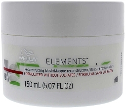 Fragrances, Perfumes, Cosmetics Repairing Hair Mask - Wella Professionals Elements Reconstructing Mask