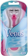 Fragrances, Perfumes, Cosmetics Shaving Razor with 2 Replaceable Cassettes, pink - Gillette Venus Close & Clean