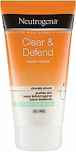 Fragrances, Perfumes, Cosmetics 2-in-1 Face Mask - Neutrogena Clear & Defend 2 in 1 Wash-Mask