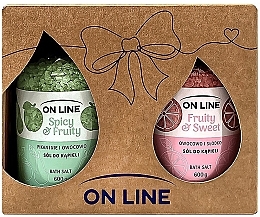 Set - On Line Bath Salt Set Spicy & Fruity + Fruity & Sweet (bath/salt/2x600g) — photo N1