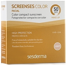 Sunscreen Foundation, light - SesDerma Laboratories Screen Ses Compact SPF 50 Light — photo N1
