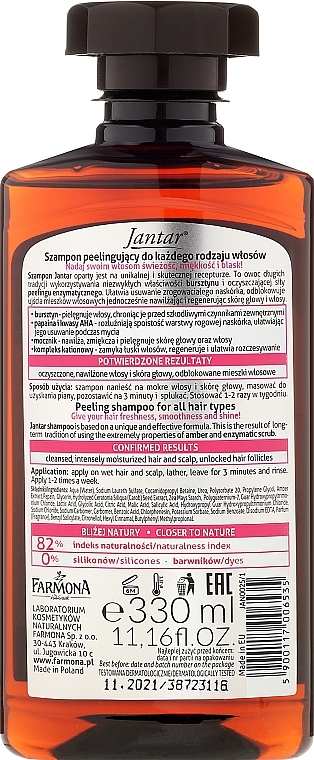 Amber Shampoo - Farmona Jantar Peeling Shampoo — photo N2