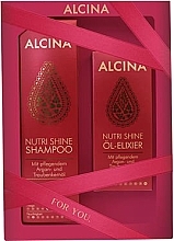 Fragrances, Perfumes, Cosmetics Set - Alcina Nutri Shine Set (shm/250ml + elixir/50ml)