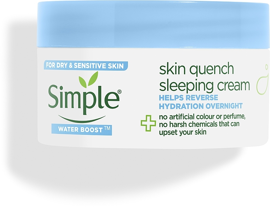 Soothing Night Cream - Simple Water Boost Skin Quench Sleeing Cream — photo N2
