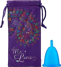 Menstrual Cup with Stem, M-size, blue - MeLuna Classic Menstrual Cup — photo N1
