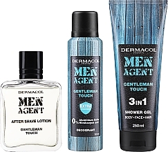 Set - Dermacol Men Agent Gentleman Touch I (after/shave/lotion/100ml + sh/gel/250ml + deo/spray/150ml) — photo N2