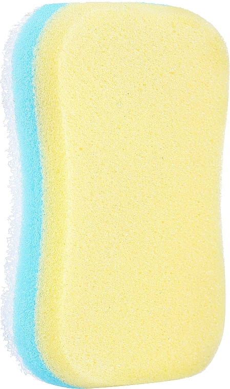 Massage Body Sponge, yellow-blue - Sanel Fit Kosc — photo N1