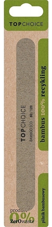Bamboo Nail File, straight, 80/120, 78255 - Top Choice — photo N2