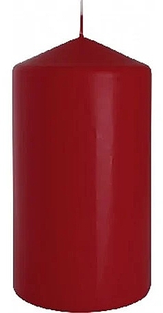 Cylindrical Candle 80x150 mm, burgundy - Bispol — photo N1