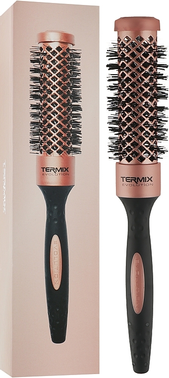 Thermal Brush for Extra Dry & Porous Hair, 28 mm - Termix Evolution Gold Rose — photo N2