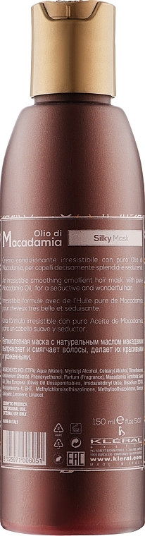 Macadamia Oil Silk Mask - Kleral System Olio Di Macadamia Silky Mask — photo N2