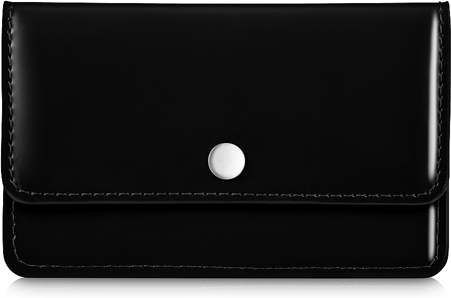 Elegant Black Card Holder, black, lacquered - MAKEUP — photo N1