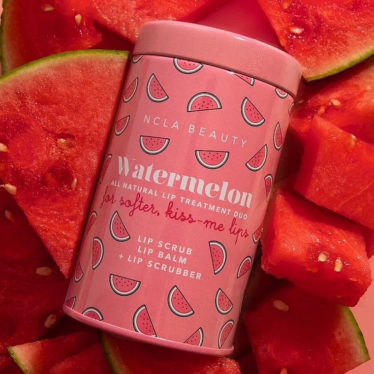 Set 'Watermelon' - NCLA Beauty Watermelon Lip Care (l/balm/10ml + l/scrub/15ml + scrubber) — photo N2