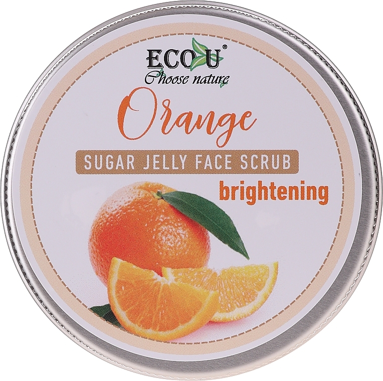 Brightening Sugar Jelly & Orange Face Scrub - Eco U Orange Brightening Sugar Jelly Face Scrub — photo N1