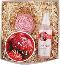 Fragrances, Perfumes, Cosmetics Body Care Gift Set "Strawberry" - Nuvi (soap/75g + b/scrub/200g + show/gel/120ml)