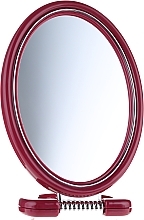 Fragrances, Perfumes, Cosmetics Double-Sided Oval Mirror, on stand, burgundy, 11x15 cm - Donegal Mirror