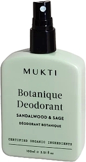 Body Spray Deodorant - Mukti Organics Botanique Deodorant — photo N1
