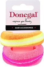 Fragrances, Perfumes, Cosmetics Hair Ties, 2 pcs, FA-5681, orange-yellow + pink-crimson - Donegal