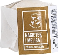 Fragrances, Perfumes, Cosmetics Calendula & Melissa Bath Bomb - Cztery Szpaki Bath Bomb