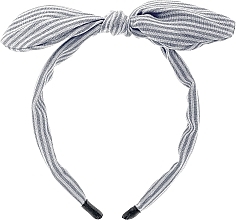 Fragrances, Perfumes, Cosmetics Hair Hoop with Decorative Knot, FA-5618, white-grey striped - Donegal