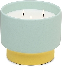 Scented Candle 'Mint', 3 wicks - Paddywax Colour Block Ceramic Candle Minty Verde — photo N1