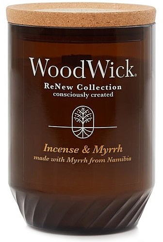 Scented Candle in Glass - Woodwick ReNew Collection Incense & Myrrh Jar Candle — photo N1