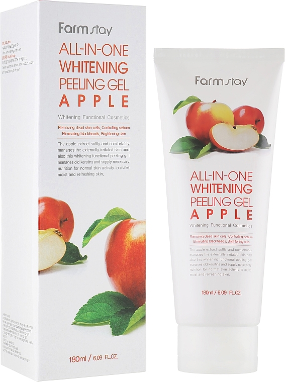 Apple Face Peeling Gel - FarmStay All-In-One Whitening Peeling Gel Cream Apple — photo N4