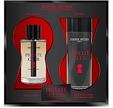 Fragrances, Perfumes, Cosmetics Jeanne Arthes Private Club - Set (edt/100ml+deo/200ml)