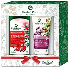 Fragrances, Perfumes, Cosmetics Set - Farmona Herbal Care Wild Rose & Argan (bath/milk/500ml + b/balm/200ml)