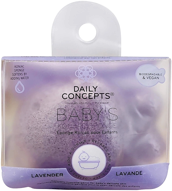 Baby Konjac Sponge 'Lavender' - Daily Concepts The Daily Baby Konjac Sponge Lavender — photo N1