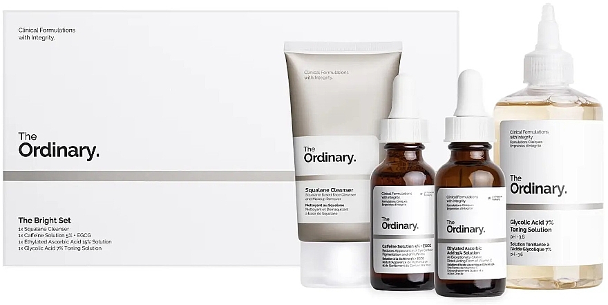 Set - The Ordinary The Bright Set (emuls/50ml + tonic/240 ml + eye/ser/30ml + f/ser/30ml) — photo N1