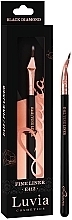 Eyeliner Brush, E412, black - Luvia Cosmetics Fine Liner Black — photo N1