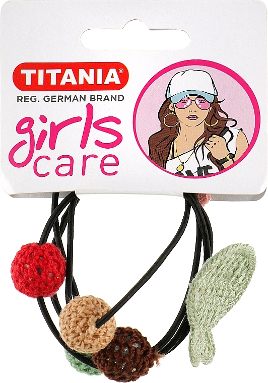 Hair Tie "Fish/Balls", 2 pcs, black - Titania — photo N1