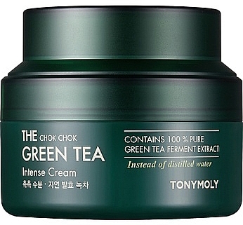 Intensive Moisturizing Cream with Tea Tree Extract - Tony Moly The Chok Chok Green Tea Intense Cream — photo N1