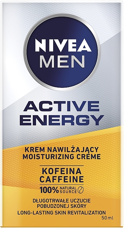 Men Moisturizing Caffeine Cream - Nivea Men Active Energy Caffeine Long-lasting Skin Revitalization — photo N1
