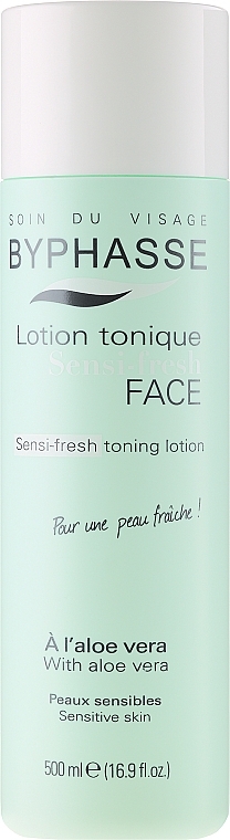 Face Tonic for Sensitive Skin - Byphasse Sensi-Fresh Aloe Vera Toning Lotion — photo N4