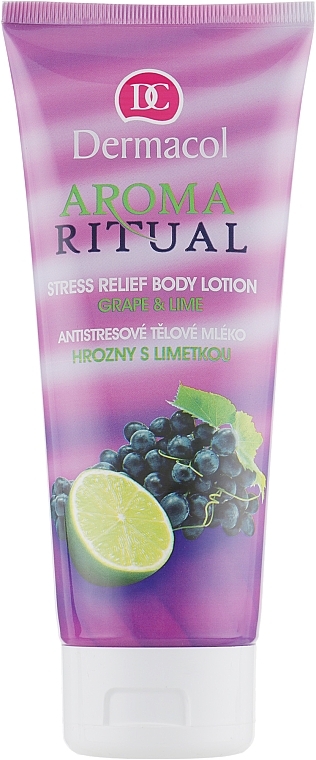 Anti-Stess Body Milk "Grape & Lime" - Dermacol Body Aroma Ritual Stress Relief Body Milk — photo N1