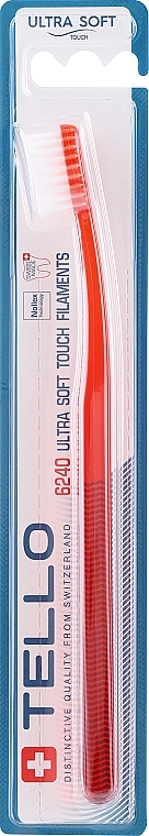 Extra Soft Toothbrush 6240, red - Tello Ultra Soft — photo N1